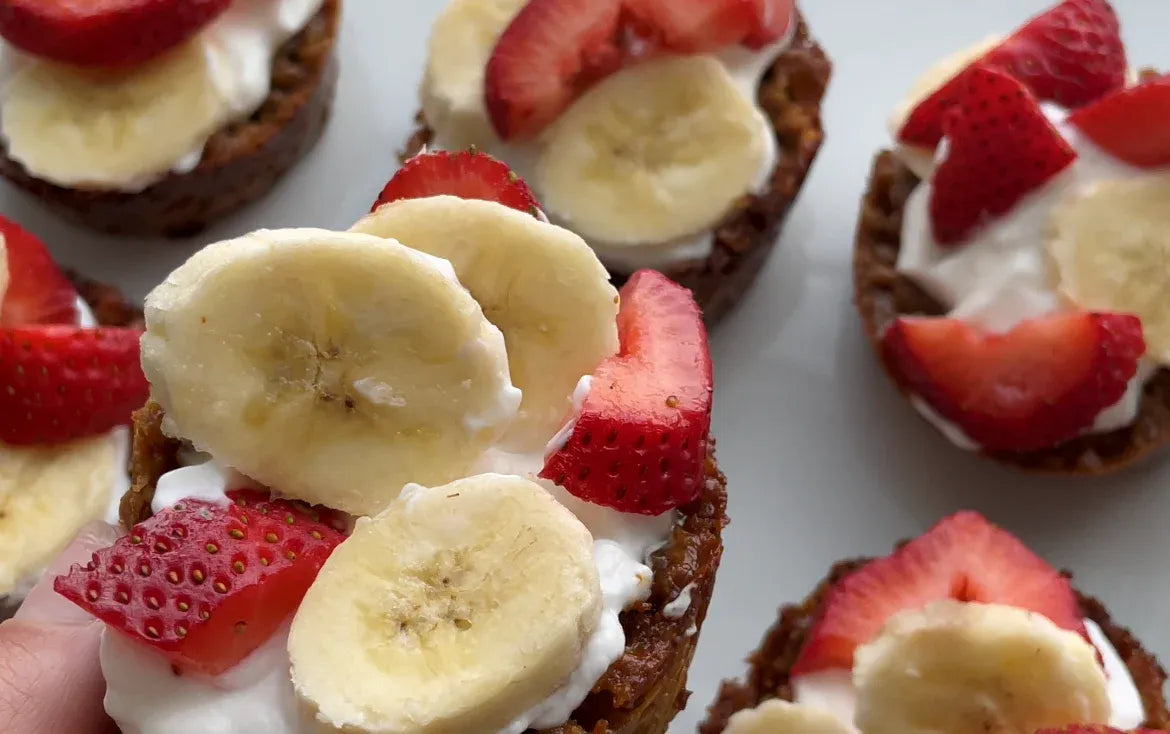 Strawberry Banana Granola Cups