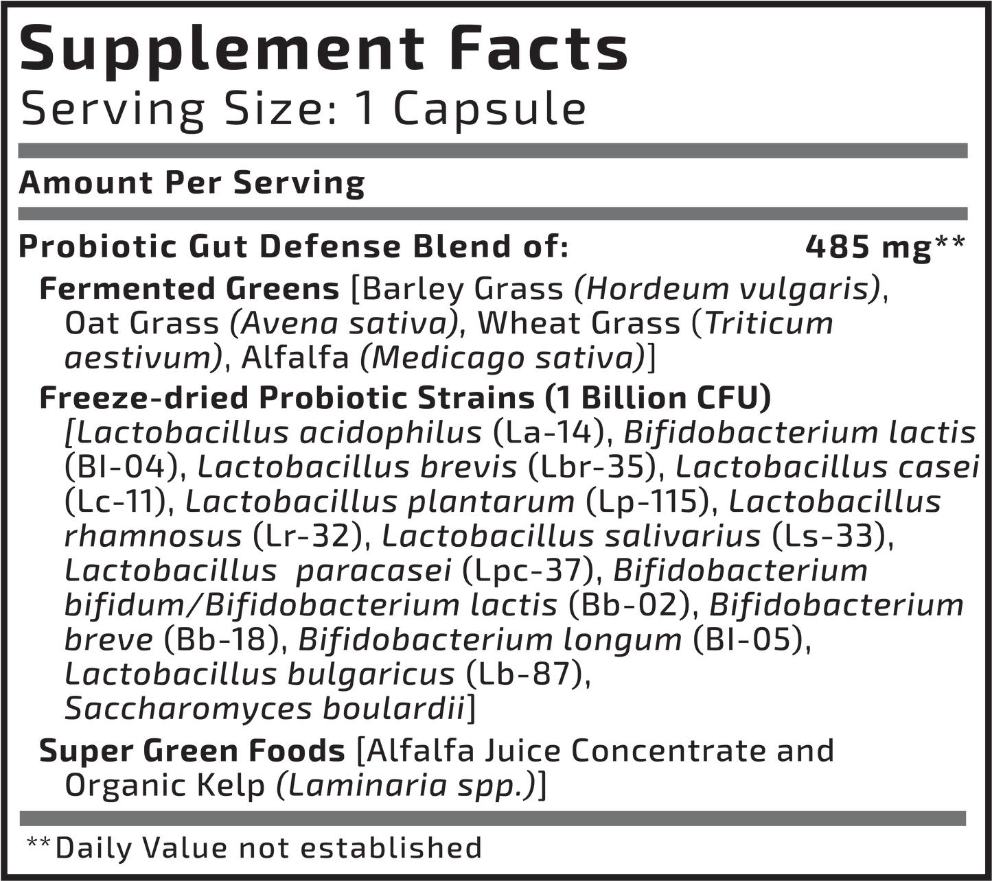Probiotic Gut Defense